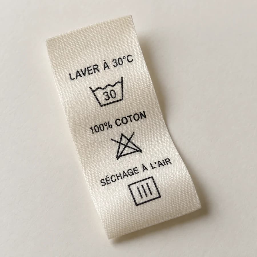 Printed care label